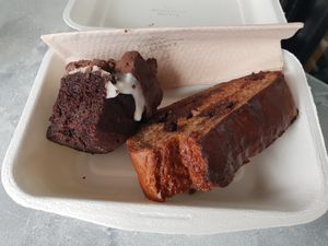 Choc mint brownie and choc chip banana loaf. at Vitality Kitchen in Tauranga