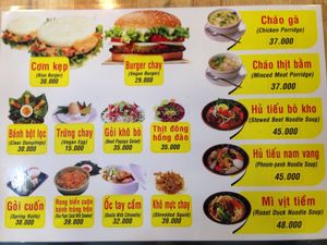 Menu at Healthy Farm - XVNT Binh Thanh District in Ho Chi Minh City