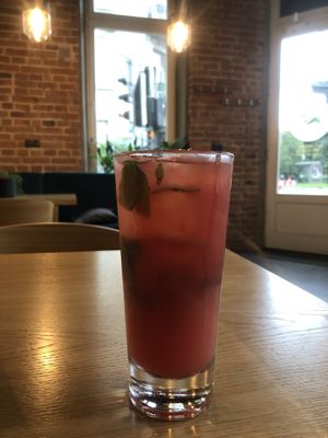 Homemade lemonade at Cocina Verde in Krakow