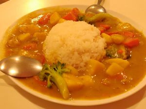Veggie curry at Zhēn Sù Bǎo 珍素堡 - Jane's Burger in Yilan