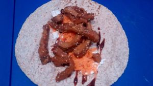 Inside the wrap at Kind Crusts in Glasgow