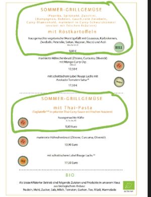 Saisonkarte at Blesius Garten in Trier