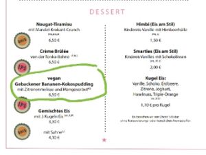 dessert  at Blesius Garten in Trier