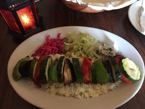 Absolutely delicious vegan kebab!  at Mediterrano Turkish and Mediterranean Cuisine in Hillsborough