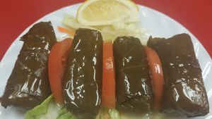 Stuffed grape leaves at Mediterrano Turkish and Mediterranean Cuisine in Hillsborough