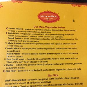 Menu at Curry Sultan in Humble