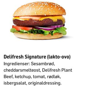 Plant beef burger (lacto-ovo) at MAX - Gronland in Oslo