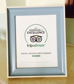 Certificate Of Excellence 2016 at Royal Sai Gon  in Ho Chi Minh City