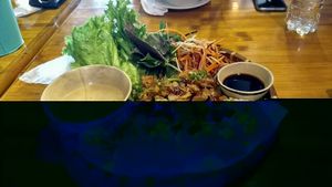 Banh hoi chay - mock meat/tofu rolls - so good! at Royal Sai Gon  in Ho Chi Minh City