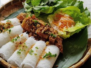 Vegan Banh Hoi - wrap dish  at Royal Sai Gon  in Ho Chi Minh City