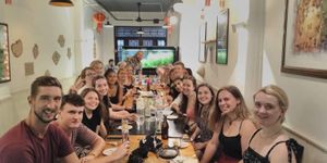 Nice crowd of young people for dinner  at Royal Sai Gon  in Ho Chi Minh City