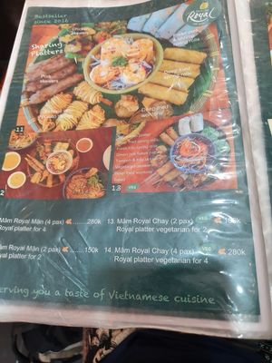 Menu at Royal Sai Gon  in Ho Chi Minh City