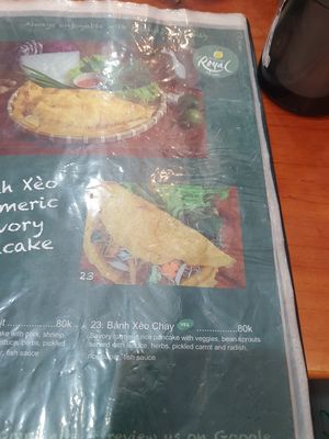 Menu at Royal Sai Gon  in Ho Chi Minh City
