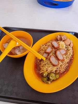 Wan ton mee (i asked for no vegetable) at Shang De Vegetarian in Central Singapore