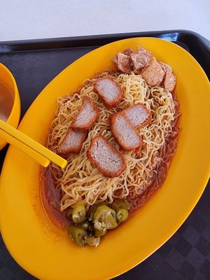 Wan ton mee (i asked for no vegetable) at Shang De Vegetarian in Central Singapore