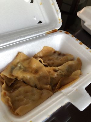 干捞dumplings  at Shang De Vegetarian in Central Singapore