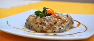 Sweet Quinoa Flan at Naturlandia in Lima