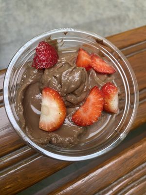 Chocolate mousse- awesome   at Naturlandia in Lima