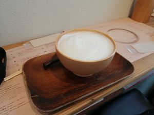 Hot miso soup at Miso Pota in Kyoto