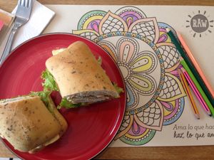 tofu sandwich at RAW in Bogota