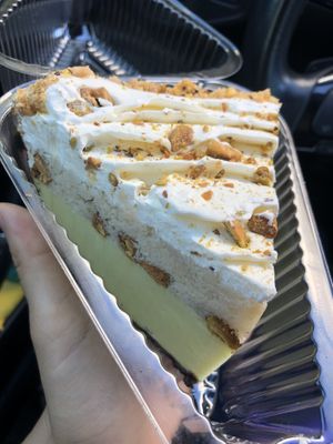 Pistachio Baklava Softserve Pie (Vegan)  at Magpies Softserve in Los Angeles