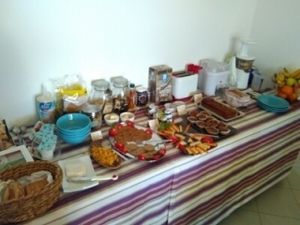 Breakfast buffet at Casa KaRa in Dolceacqua