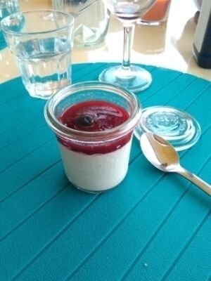 Vegan panacotta at Casa KaRa in Dolceacqua