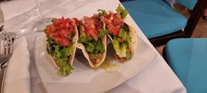 The vegan tacos at Castaways Bar & Grill in Bridgetown