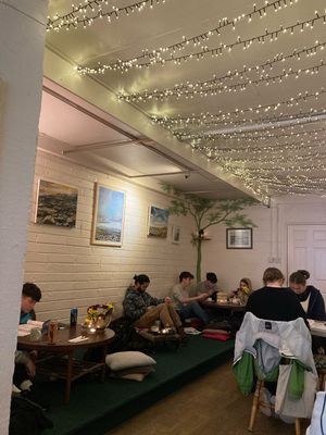 Cozy cafe   at The Secret Garden in Galway