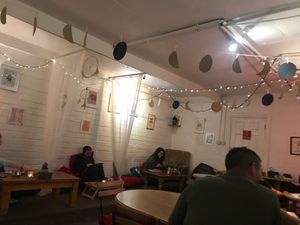 Inside the secret garden cafe  at The Secret Garden in Galway