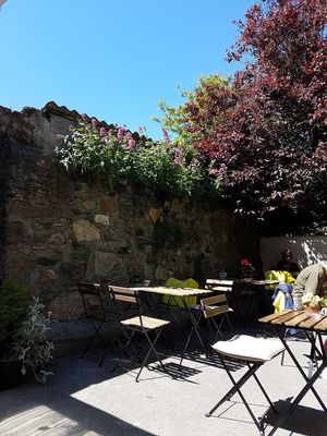 Outside area at The Secret Garden in Galway