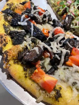 Half mushroom at Veggie Crust in Somerville