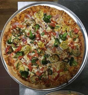 Garden veg pizza at Veggie Crust in Somerville