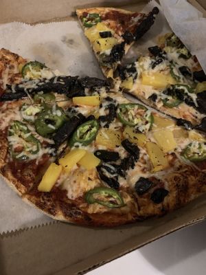 Vegan build your own pizzaa  at Veggie Crust in Somerville