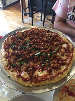 Bbq chicken pizza at Veggie Crust in Somerville