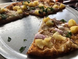 Hawaiian pizza  at Veggie Crust in Somerville