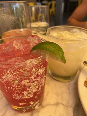 Dragonfruit Marg and Pool Party (coconut cocktail) at True Food Kitchen - W Ave in Austin