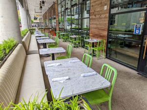 Plenty of outside dining. at True Food Kitchen - W Ave in Austin