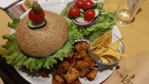 Burger at Universo Vegano in Bologna