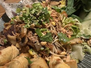 vegan noodle dish  at 36 Pho Co in Weimar