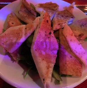 New Garlic Bread (vegetarian; not vegan) at Ranoush in St Louis