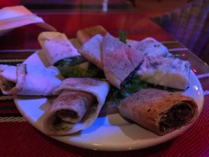 Zatar Bread (with Thyme & sesame seasoning) - vegan at Ranoush in St Louis