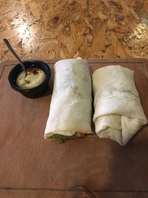 Falafel wrap with hummus  at Rokka in Antalya