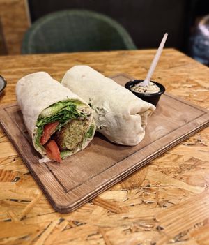 Larger falafel wrap #Veganuary at Rokka in Antalya
