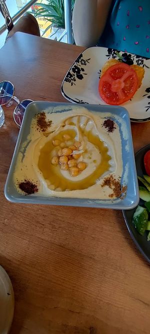 Creamy hummus at Rokka in Antalya