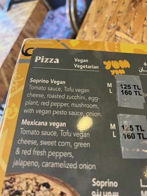 Vegan pizza   at Rokka in Antalya