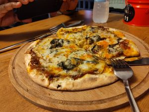 Vegan soffino pizza at Rokka in Antalya