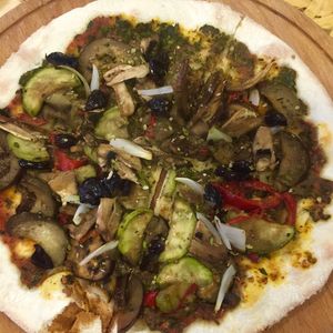really good vegan pizza (no vegan cheese, though) at Rokka in Antalya