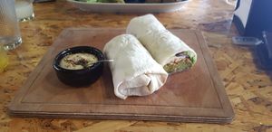 Falafel wrap at Rokka in Antalya