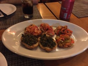 Bruschetta. at Spaghetto in Ubatuba